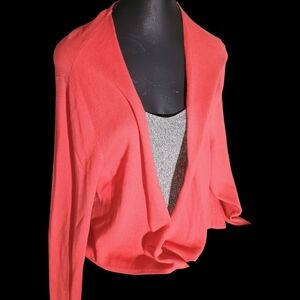 J. Jill Vibrant Red V-Neck Sweater